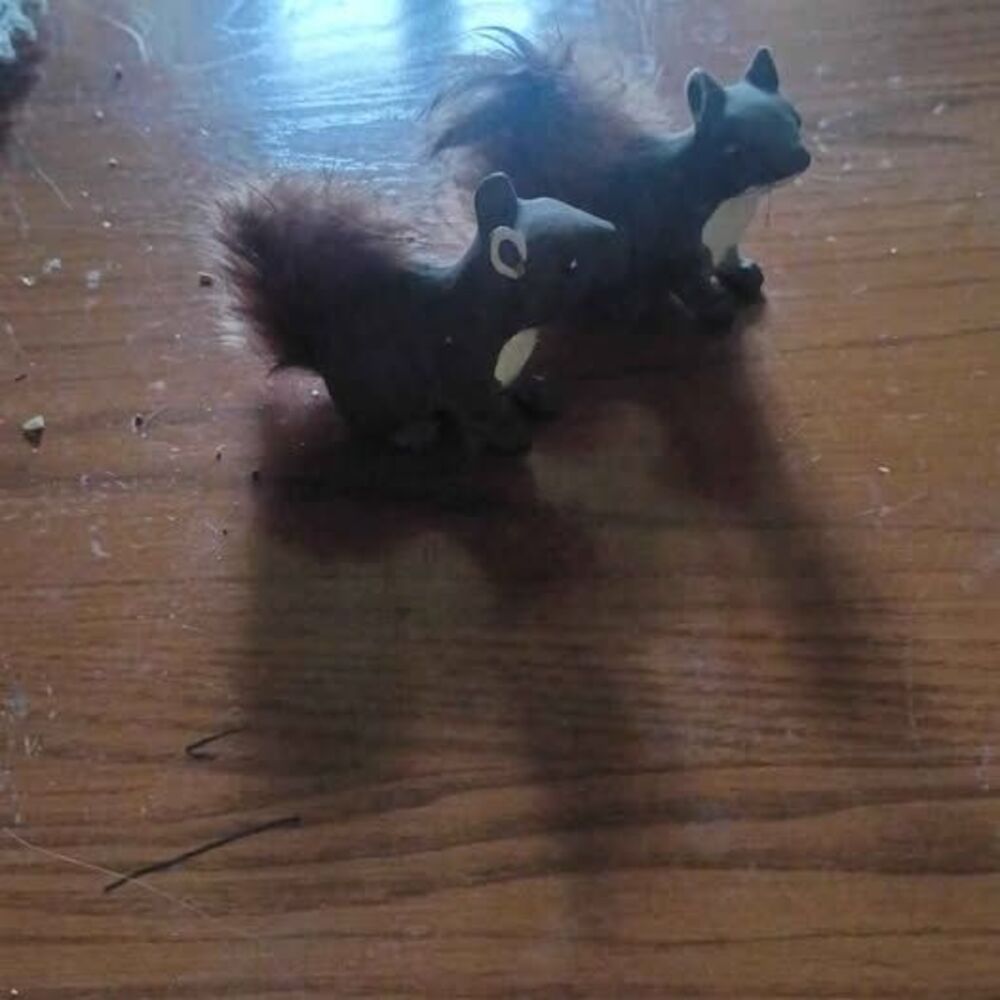 Pair of Vintage Squirrel Figurines